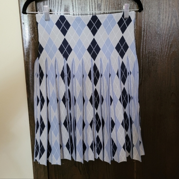 Apparallel Infinity Argyle Plaid Skirt Medium New - Picture 4 of 9